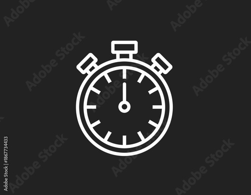 Stopwatch Icon on Dark Background