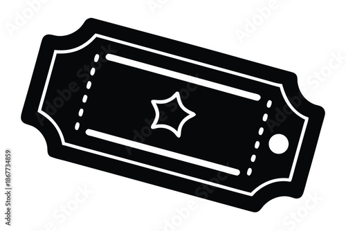 digital coupon vector icon silhouette