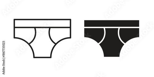 Underpants icons on white background. EPS 10. Editable linear style stroke. Vector icon