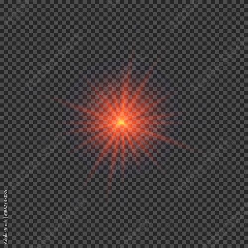 Light effect of red lens flares