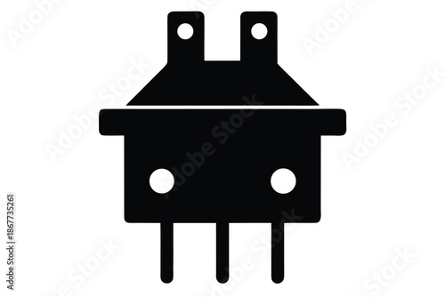 circuit breaker vector icon silhouette