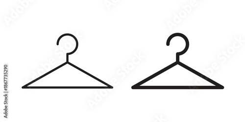 Wardrobe icons on white background. EPS 10. Editable linear style stroke. Vector icon