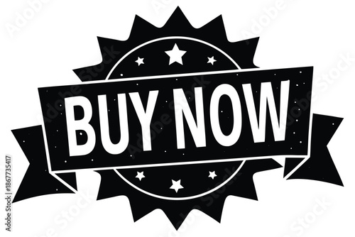 buy now button vector icon silhouette