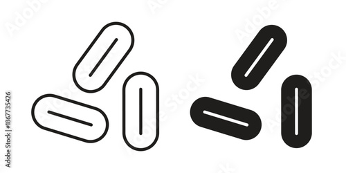 Yeast icons on white background. EPS 10. Editable linear style stroke. Vector icon