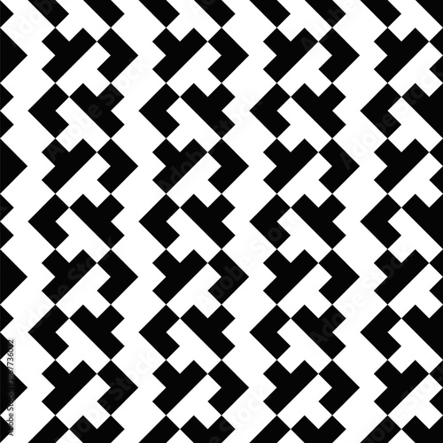 Abstract diagonal seamless monochrome geometrical pattern background