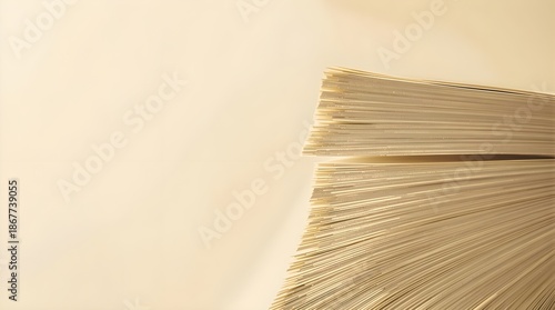 Book pages with soft light and copy space