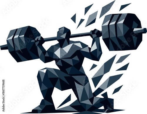 Abstract Weightlifting Strength.