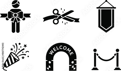 Ceremony and event icons Vector