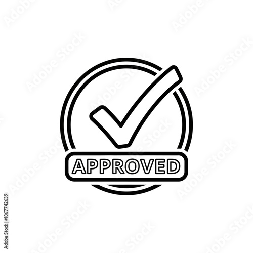 High-Quality Certified Approved Documentation and Signature Icons for Professional Use