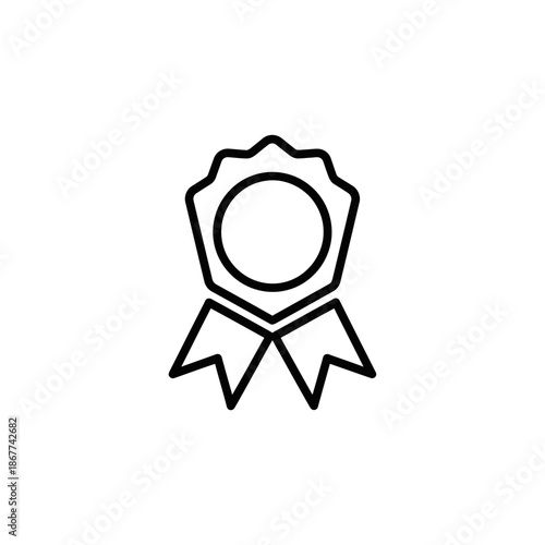Minimalist Award Badge Icon for Achievement Certification Design