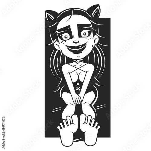 A woman relaxes comfortably in a modern armchair with her feet up while reading a book next to a tall potted plant.