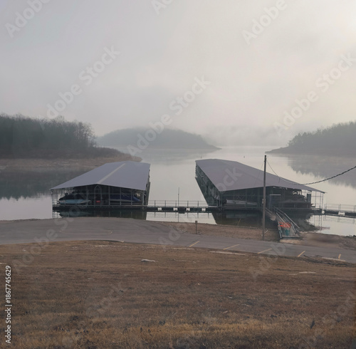 fog over the lake