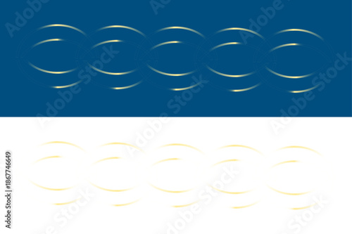 Interlocking oval chain pattern with metallic gloss