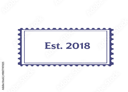 Est. 2018 postage stamp vector icon on a white background
Vector postage stamp on a white background