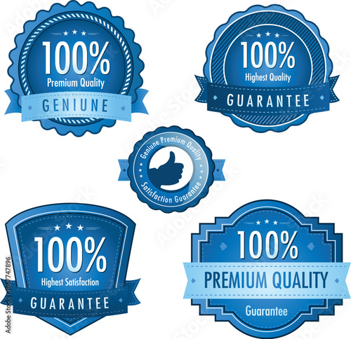 Blue Guarantee Badges genuine satisfaction