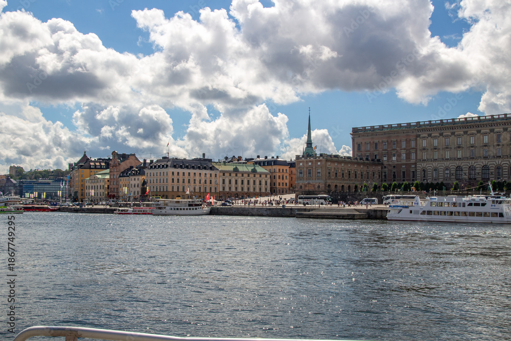 Fototapeta premium Sweden, Stockholm - 06.08.2018 - Stockholm during a sunny summer day.