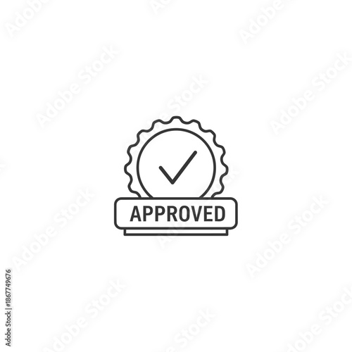 Officially Approved Certification Badge Sign for Quality Assurance and Validation