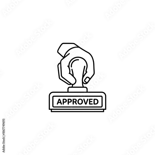 Professional Approval Seal and Badge Icon for Certification and Verification