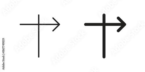 Directions icons in line art and flat black clipart design style