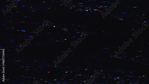 VHS static glitch effect with distorted artifacts