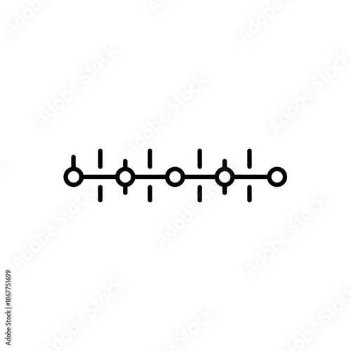 Minimalist Linear Timeline Design for Data Visualization and Infographics