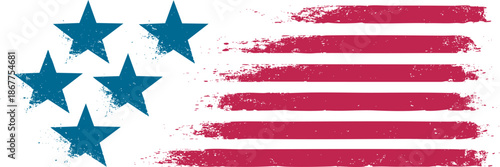 Patriotic Stars and Stripes Design Elements