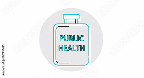 Public Health Bottle Icon Depicting Medical and Healthcare Services.