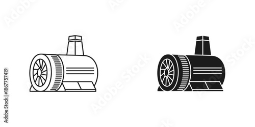 Black and White Steamroller Machines Side by Side industrial