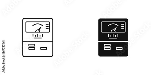 Two Car Dashboard Gauge in White and Black gauge speedometer
