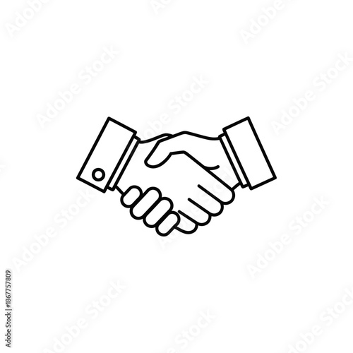 Close-Up of Handshake Symbol Signifying Agreement and Cooperation in Business