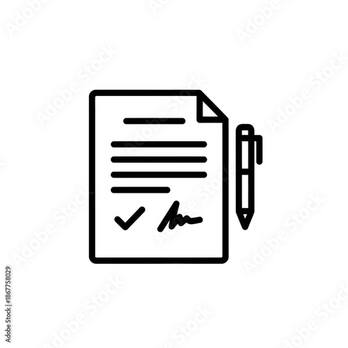 Document Signing and Approval Process Illustration for Business Use