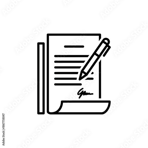 Document Signing and Handwritten Signature Concept for Business and Legal Use