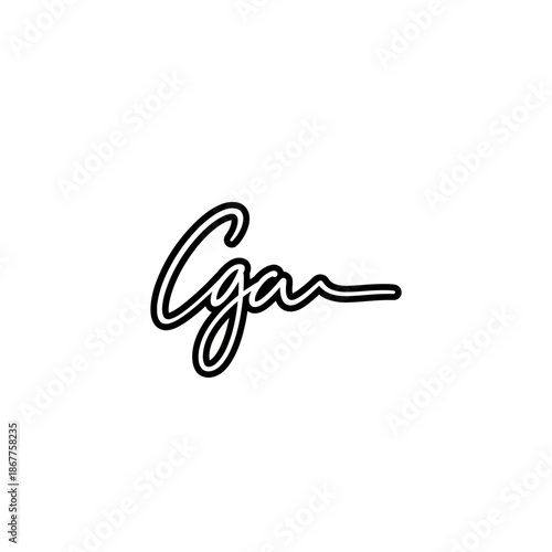 Elegant Handwritten Signature Logo Design for Branding and Personal Identity