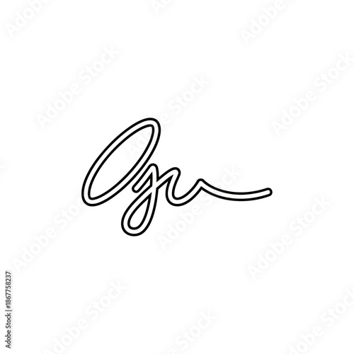 Elegant Handwritten Signature Logo Design for Branding or Personal Identity