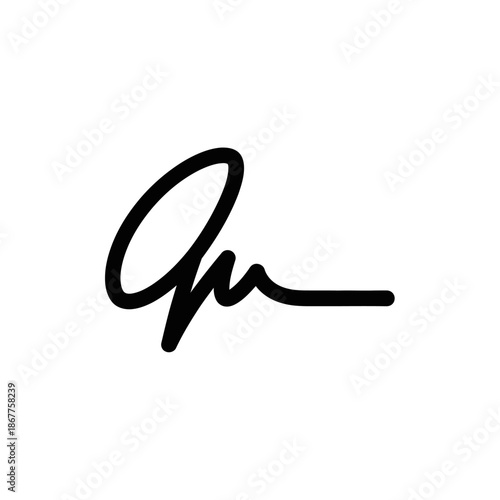 Elegant Handwritten Signature Logo Design for Business Branding and Identity