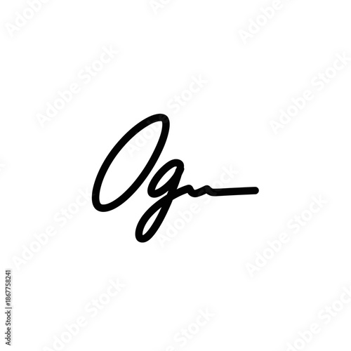 Elegant Handwritten Signature Logo Design for Creative Branding Use