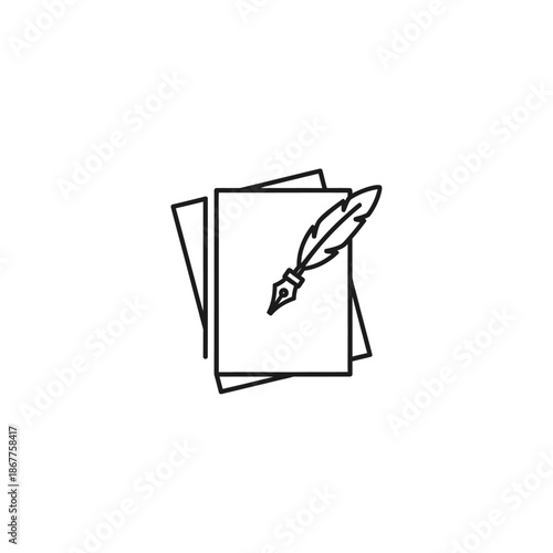 Elegant Pen and Paper Drawing for Creative Writing or Artistic Projects