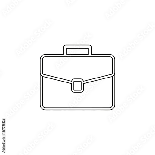 Minimalist Business Briefcase Icon for Professional Presentation