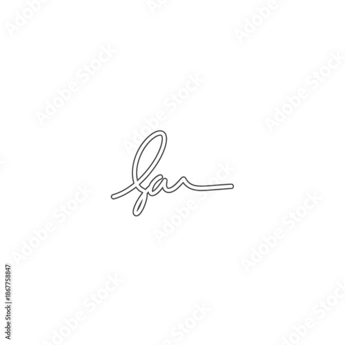 Minimalist Handwritten Signature Design for Branding and Personal Identity