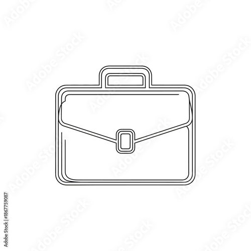 Minimalist Line Art of Business Briefcase for Professional Success