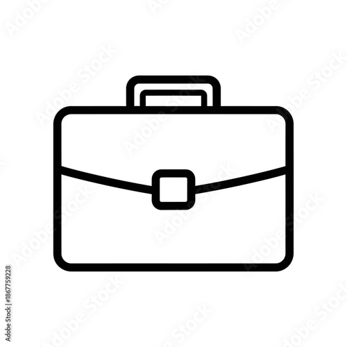 Minimalist Outline of a Business Briefcase for Corporate and Professional Use