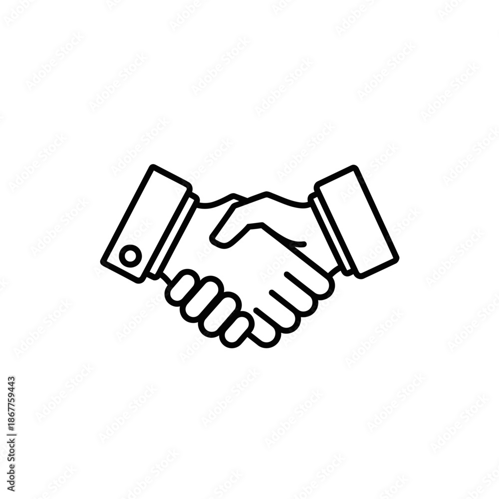 Obraz premium Professional Business Handshake Symbol for Partnership and Agreement