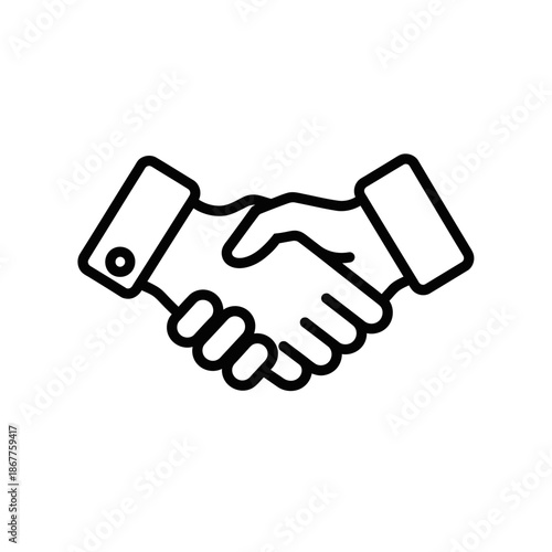 Professional Business Handshake Illustration for Corporate Agreements and Networking