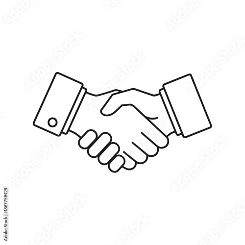 Professional Business Handshake Illustration for Partnership and Agreement