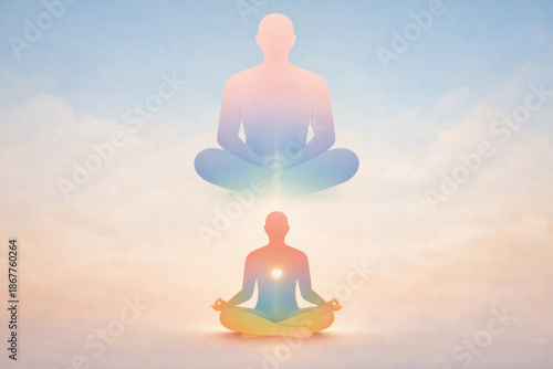 Higher self and spiritual awareness concept