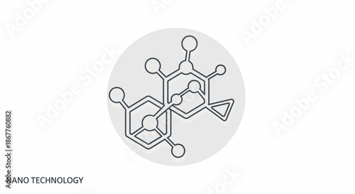 Abstract Molecular Structure Representing Nanotechnology and Scientific Innovation.