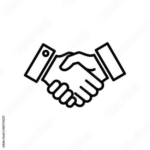 Professional Handshake Icon for Business Agreements and Networking
