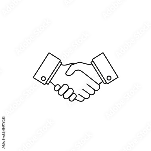 Professional Handshake Symbol for Business Agreement and Partnership