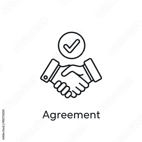 Professional Handshake Icon Representing Business Agreement and Partnership