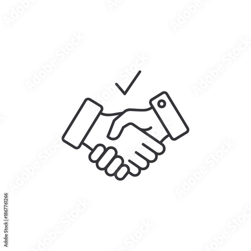 Professional Handshake Icon Symbolizing Agreement and Collaboration